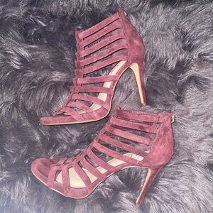 Essex Lane 4” Burgundy Strappy Heels